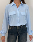 SusyMix - Camicia doppia tasca celeste