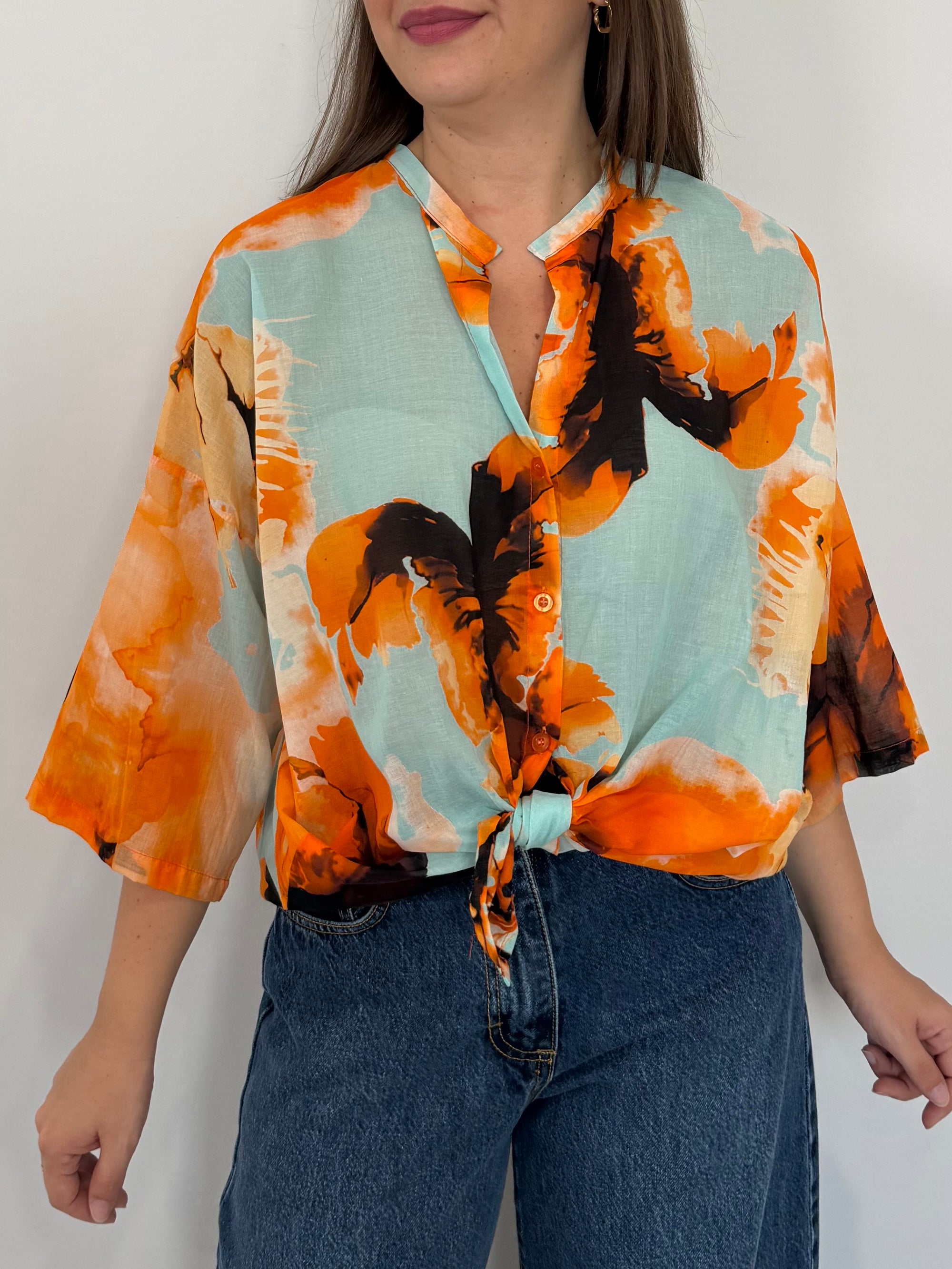 Tensione - Camicia orchidea tiffany