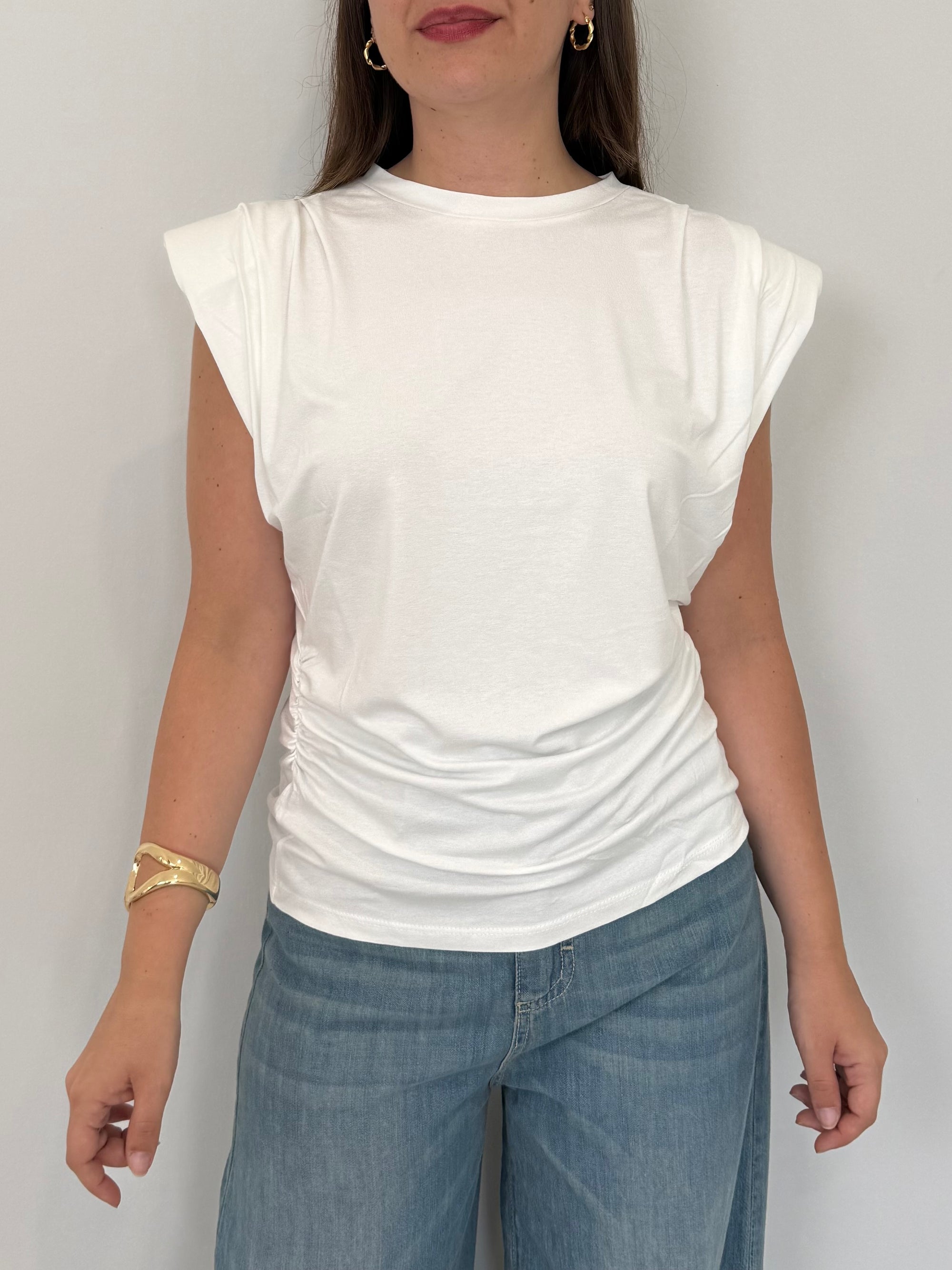 SusyMix - Maglia con spalline bianca