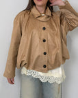 Tensione In - Bomber suede intrecciato beige