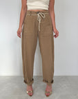 SusyMix - Pantalone stellina in lino sabbia