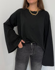 Haveone - Maglia manica trapezio nera