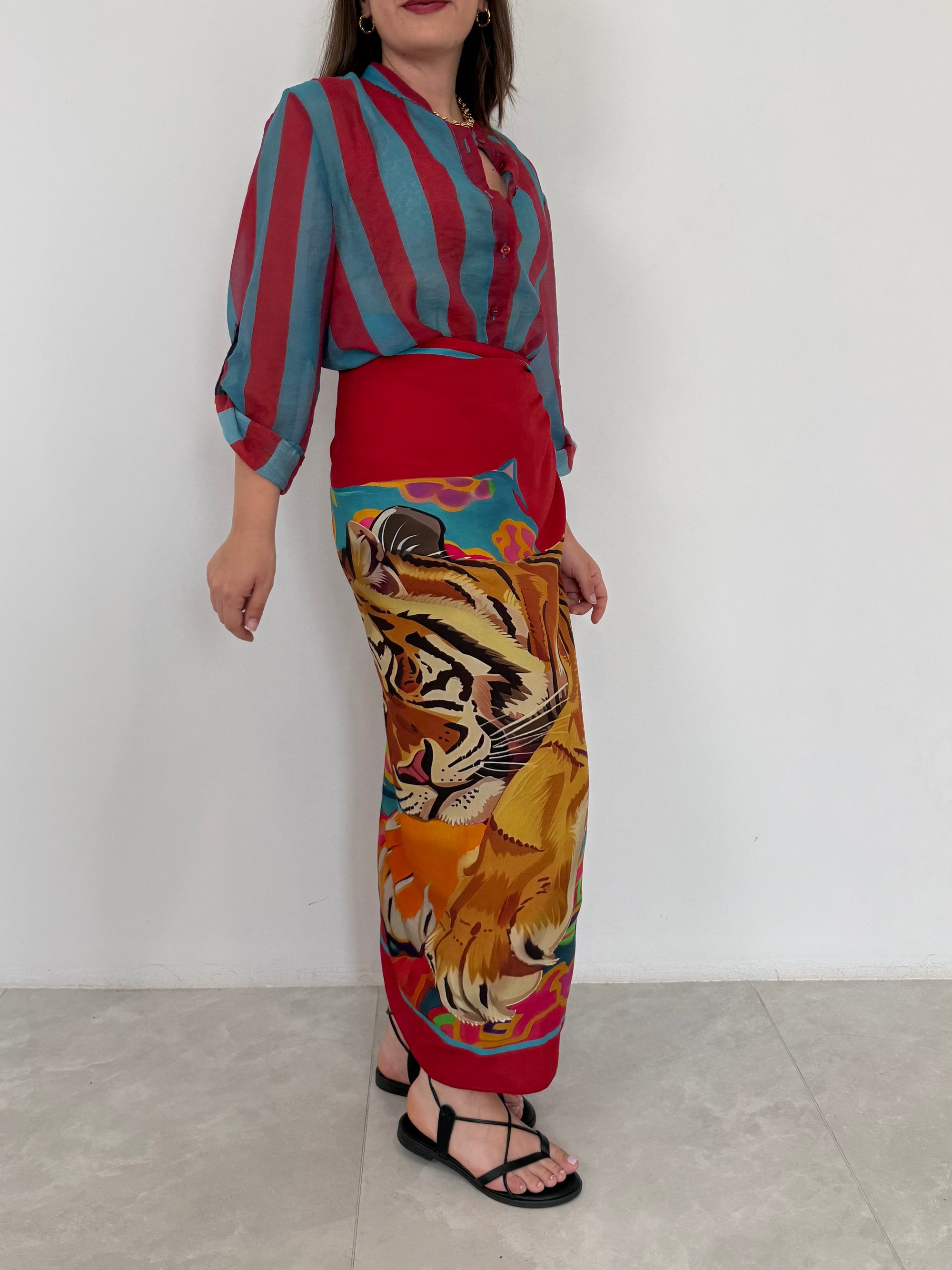 Haveone - Gonna pareo lunga tigre india
