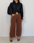 Tensione In - Jeans barrel tabacco