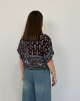 Haveone - Camicia fiocco paisley moro