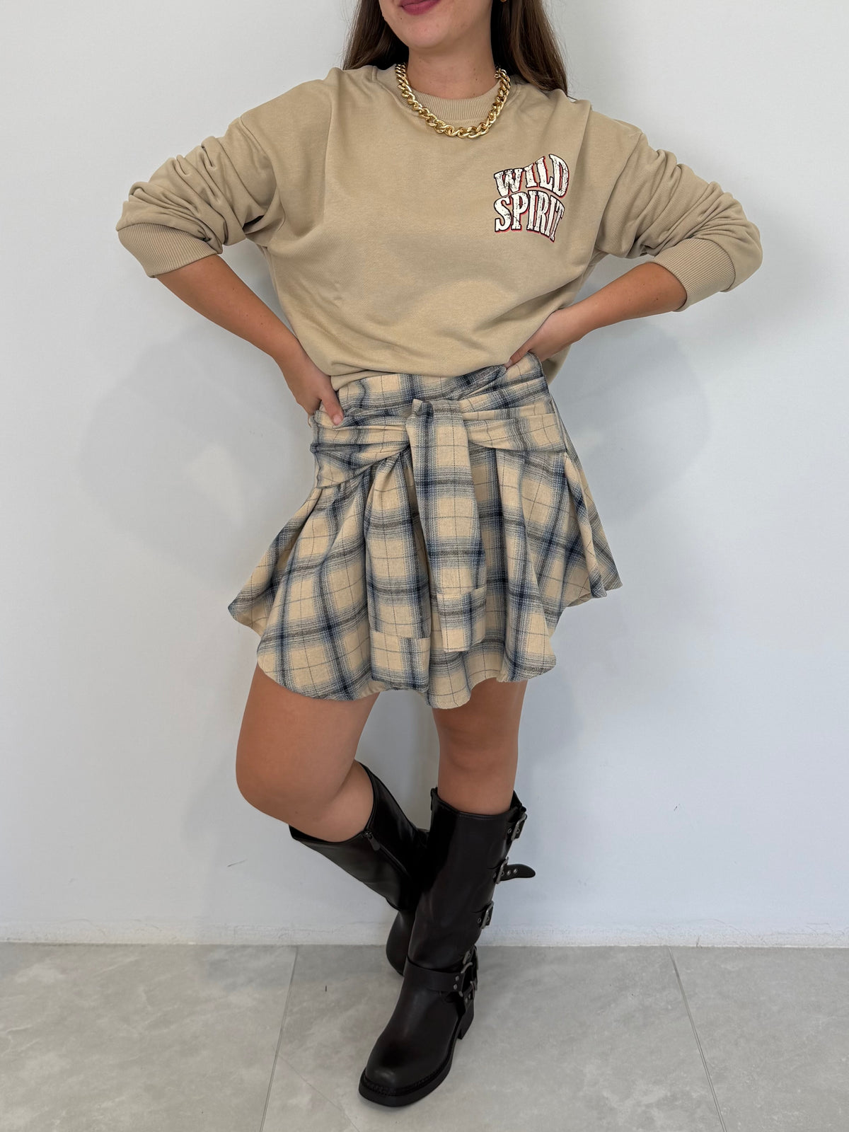 Haveone - Gonna con maniche camicia