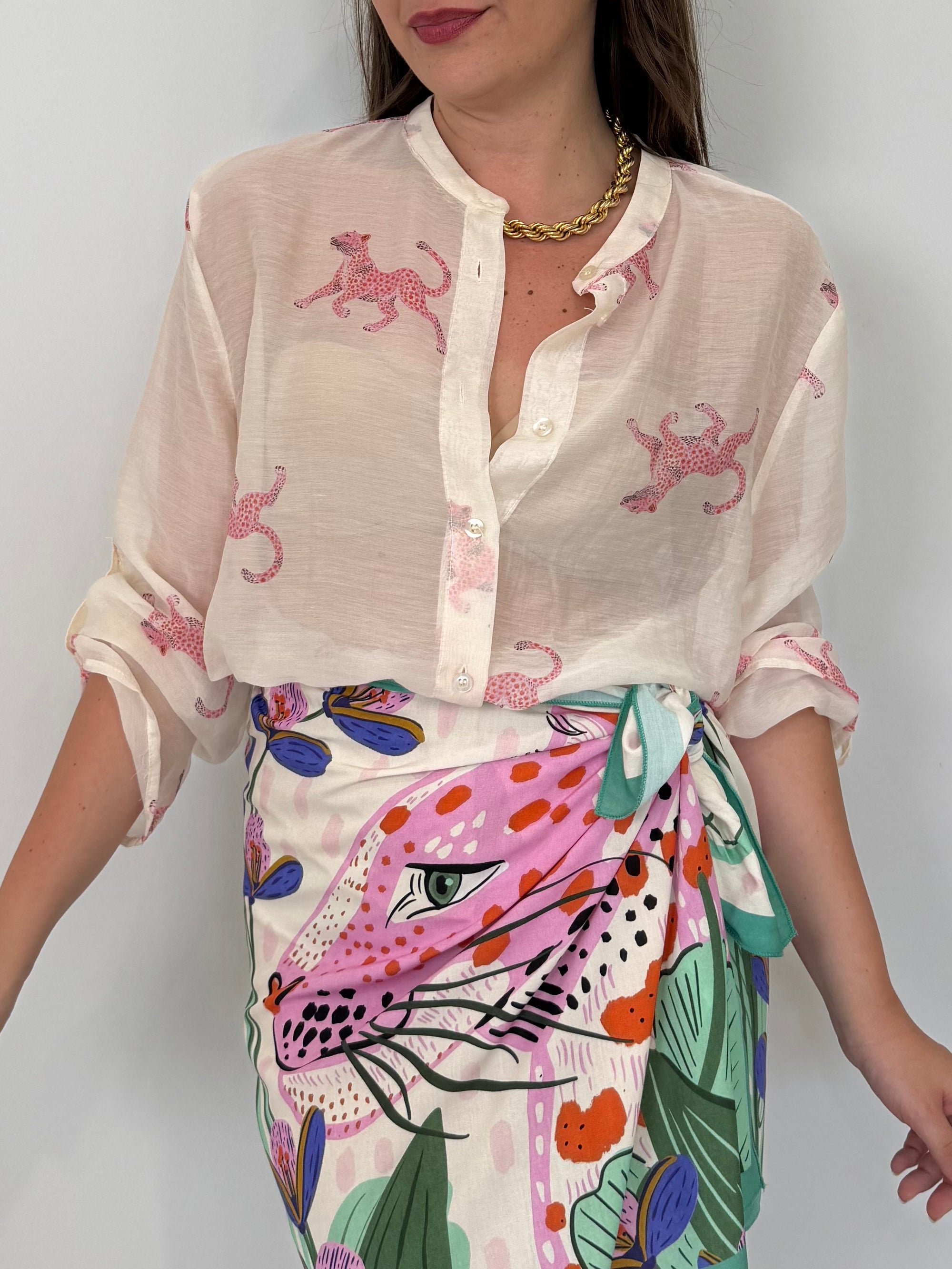 Haveone - Camicia con giaguaro