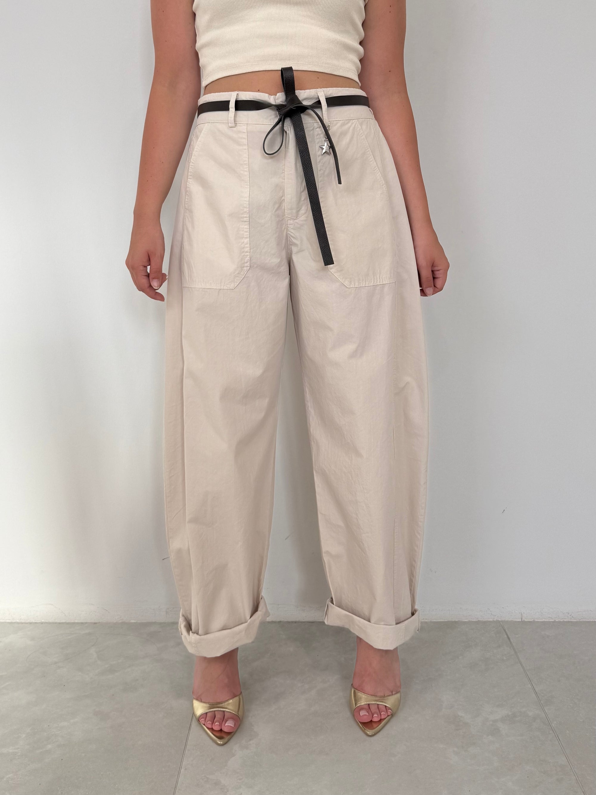 SusyMix - Pantalone con stellina LT beige