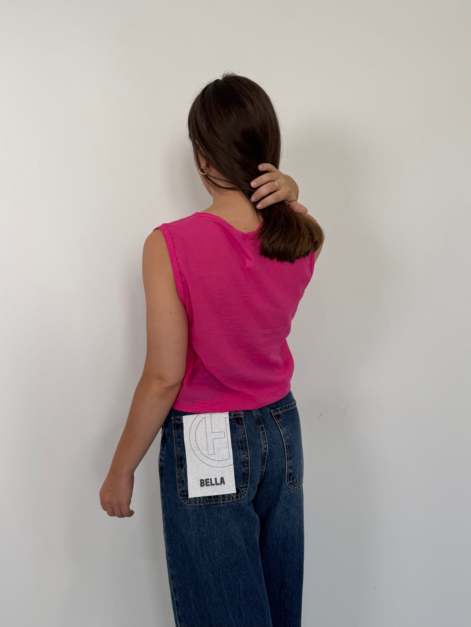 Tensione In - Camicia smanicate fuxia