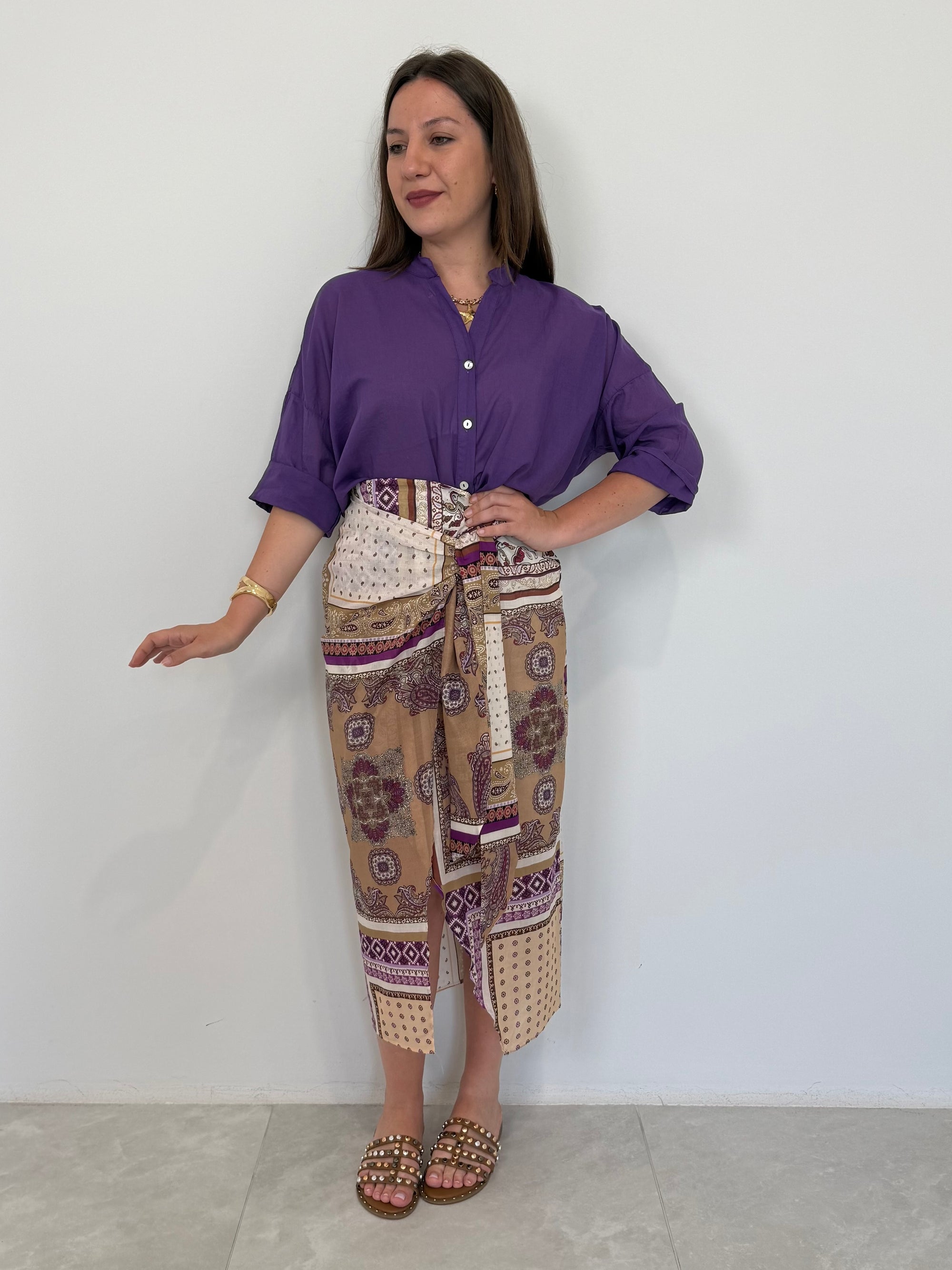 SusyMix - Gonna portafoglio paisley viola
