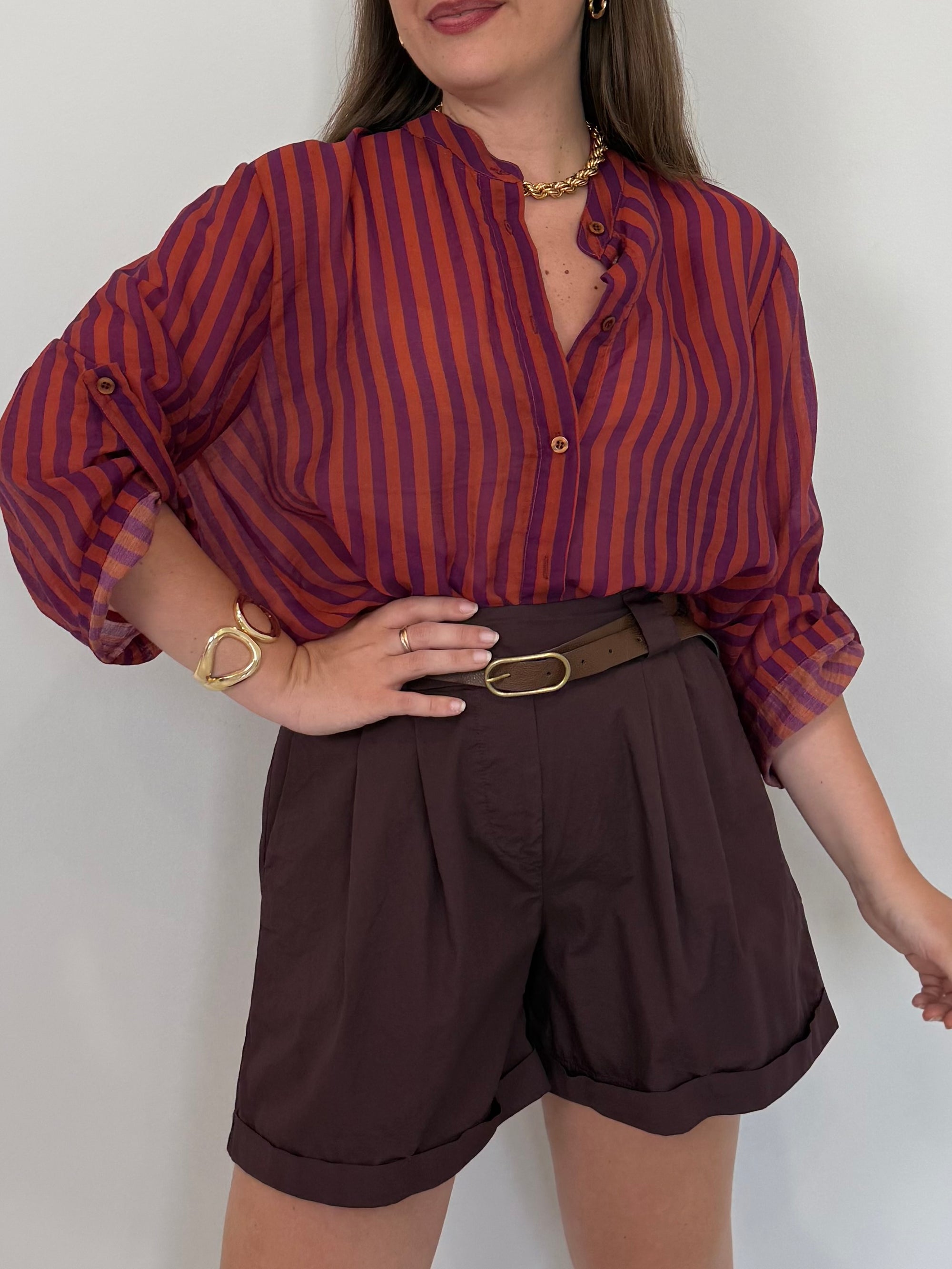 Haveone - Short in cotone con pence fico