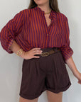 Haveone - Short in cotone con pence fico