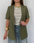 Haveone - Giacca mezza manica easy verde