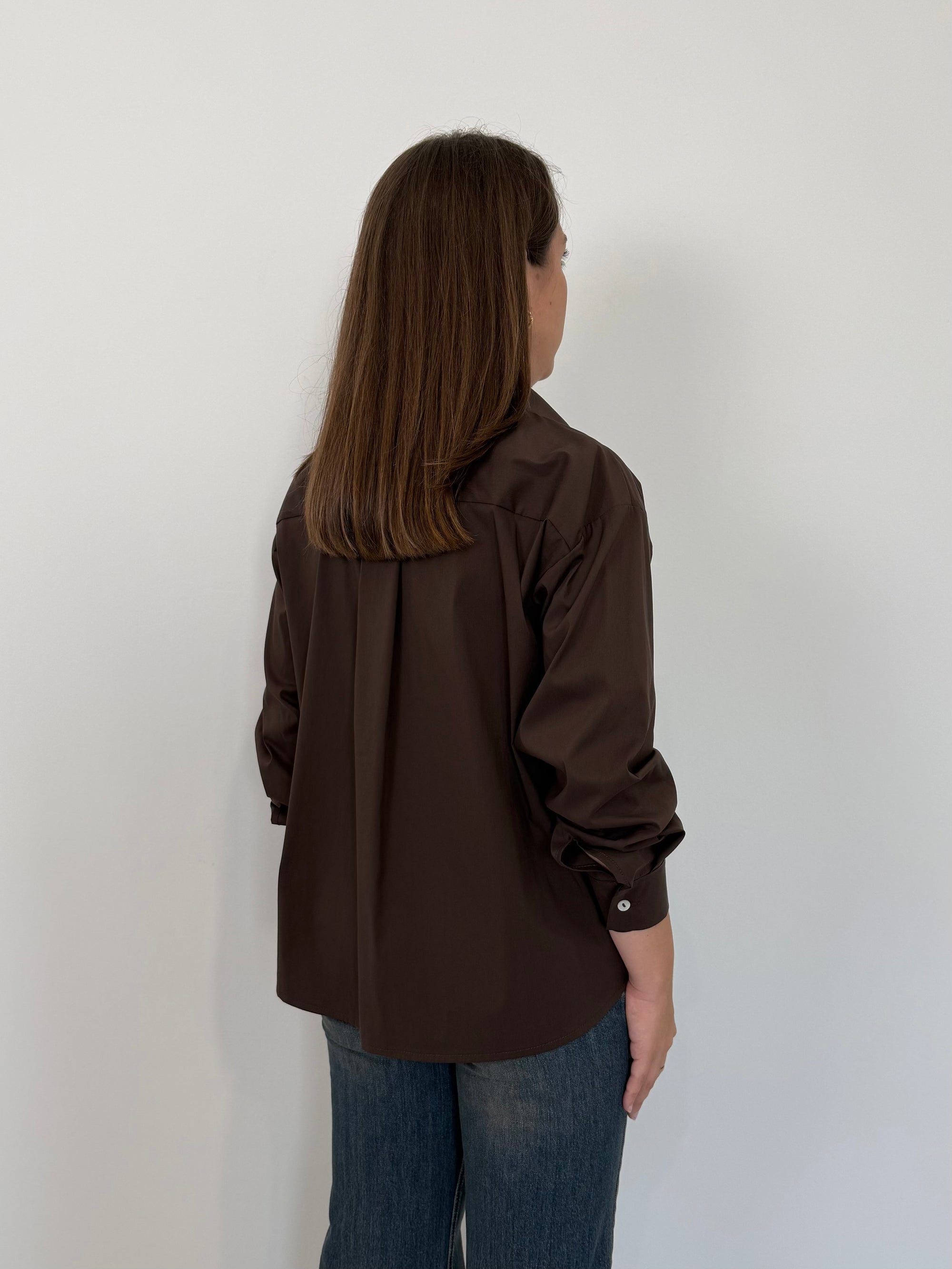 SusyMix - Camicia moro con tasca paillettes