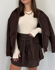 Haveone - Gonna con maniche camicia moro