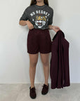 SusyMix - Short in macramè bordeaux