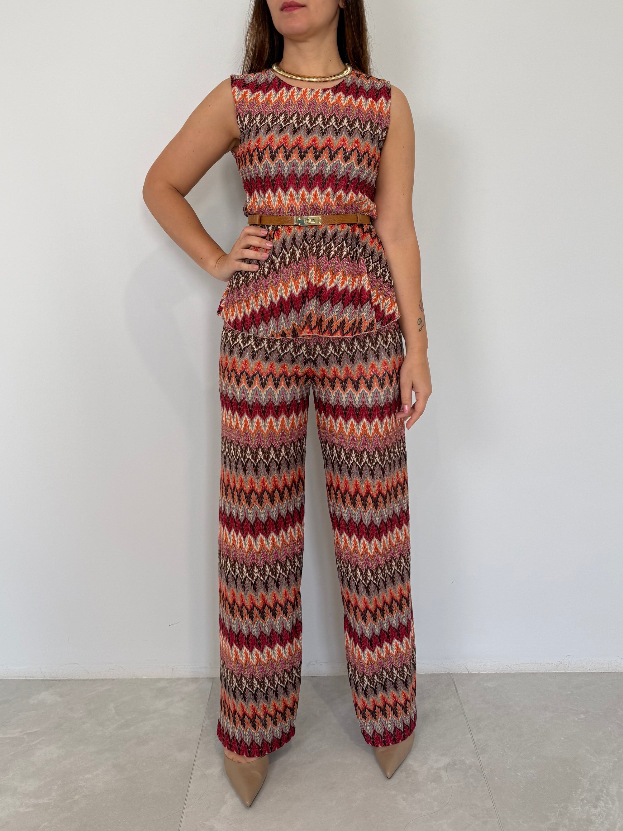 SusyMix - Pantalone zigzag rosso