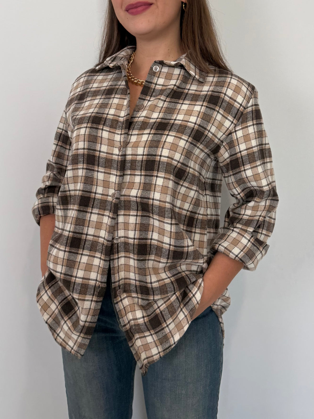 Civico23 - Camicia in flanella moro
