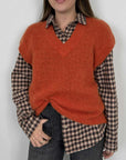 Haveone - Gilet in alpaca arancio