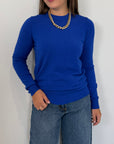 Haveone - Maglioncino basic girocollo blu