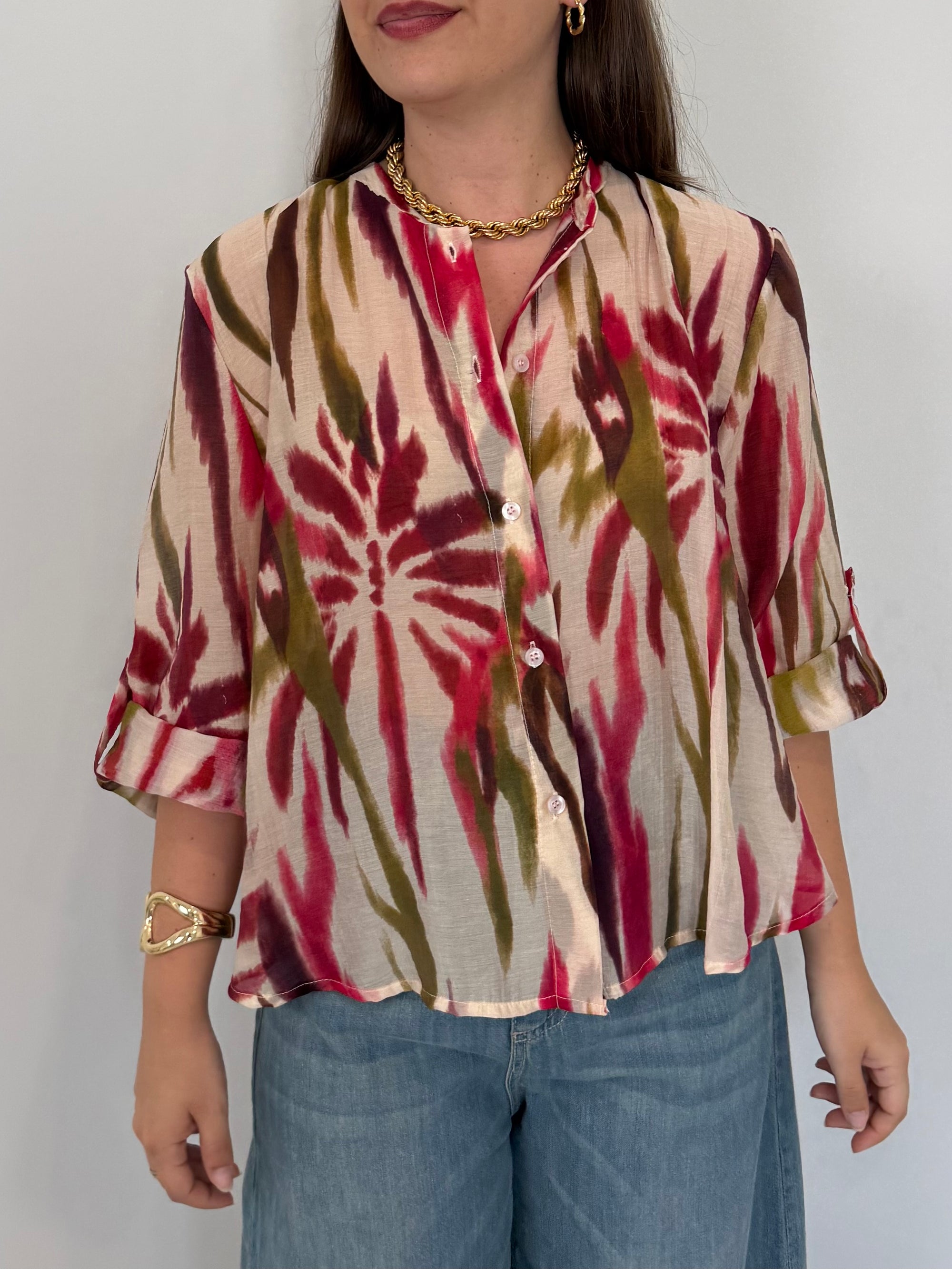 Haveone - Camicia tropical india/olio