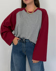Haveone - Maglia street Bicolor grigia