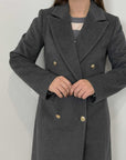 SusyMix - Cappotto doppiopetto grigio