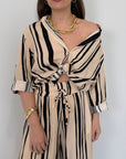 Haveone - Camicia in viscosa riga larga