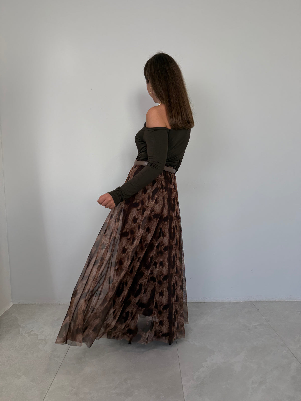 SusyMix - Gonna lunga in tulle animalier