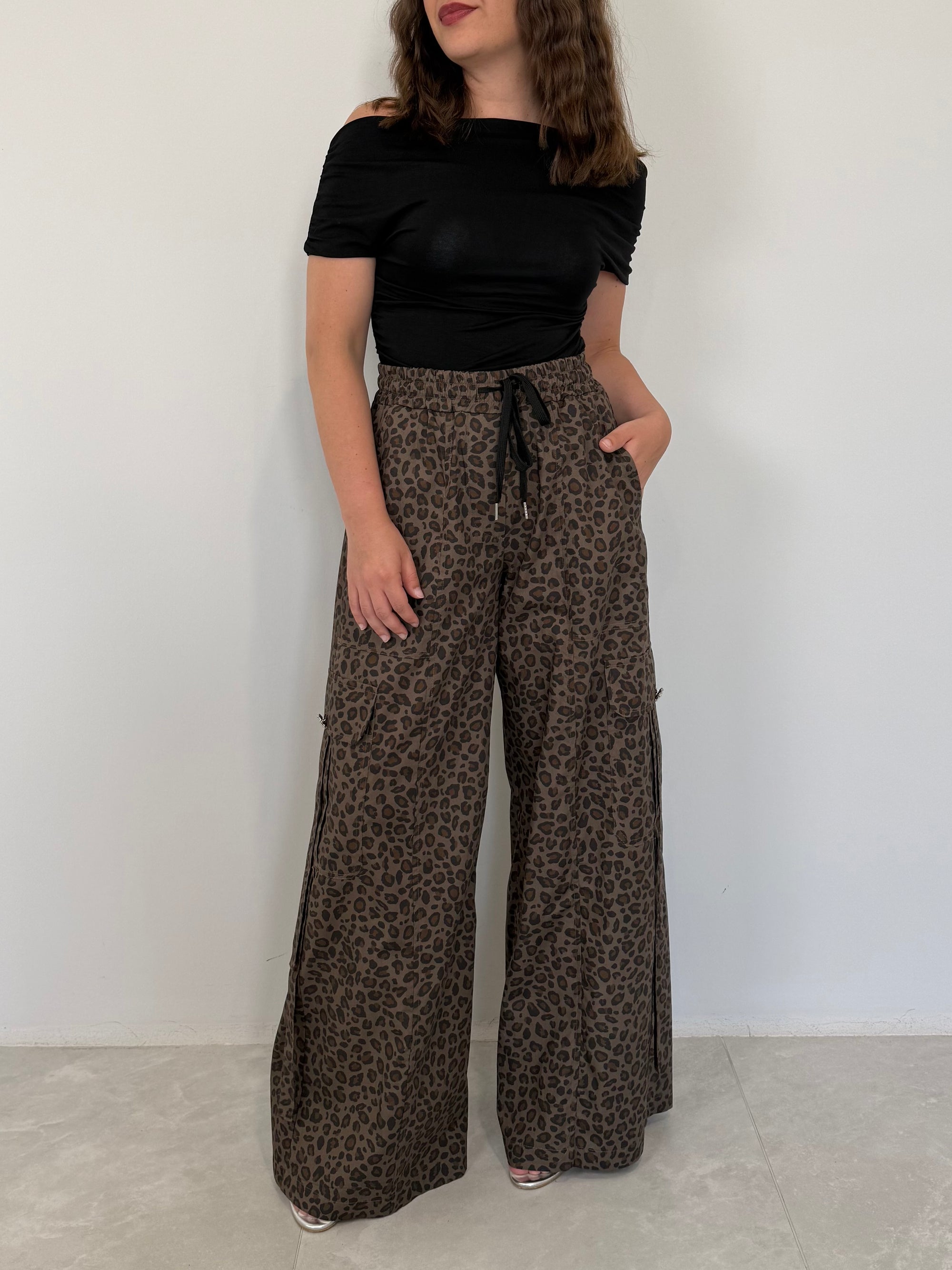 Tensione In - Pantalone cargo animalier