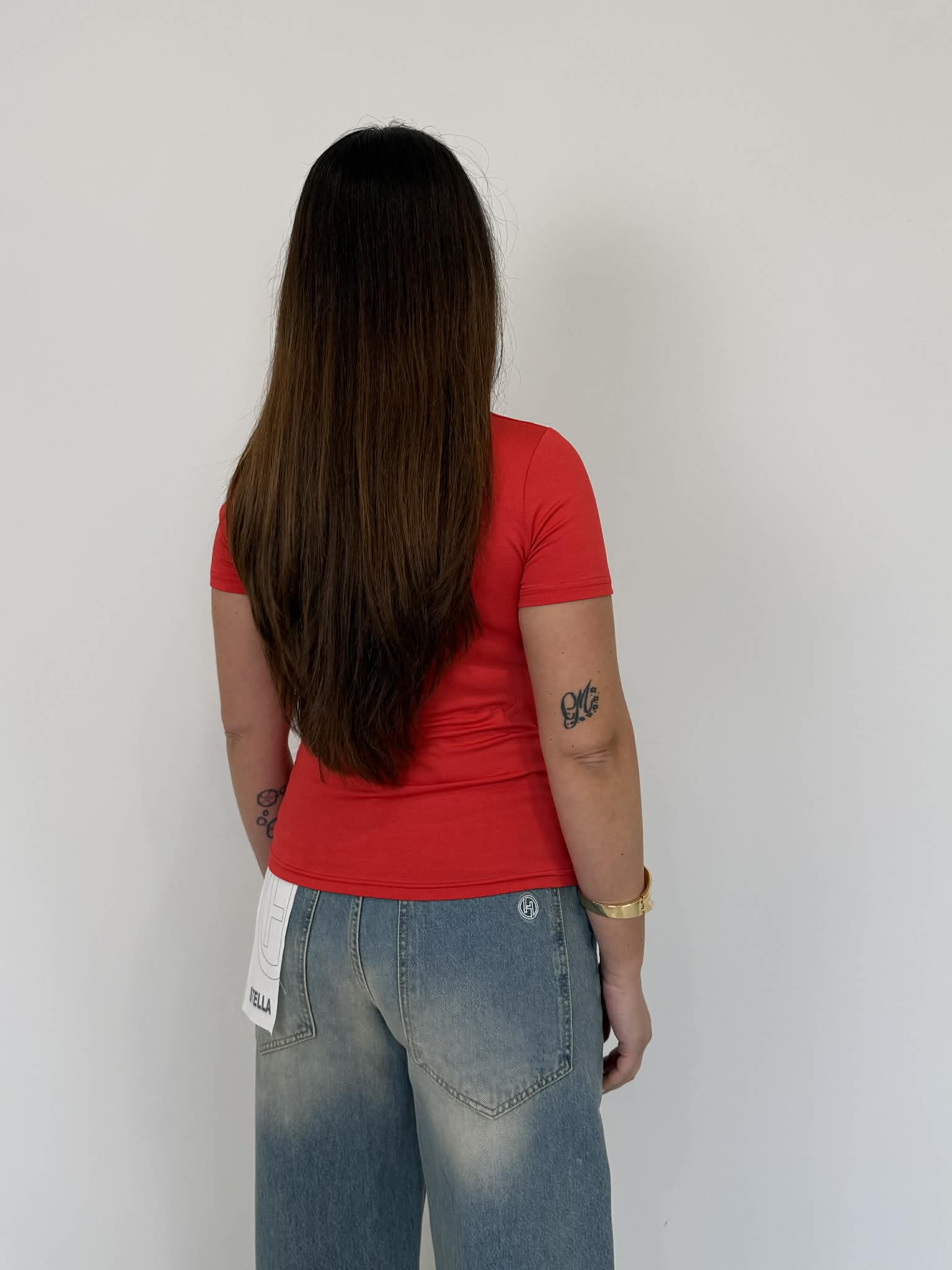SusyMix - T-shirt scollo quadrato rosso
