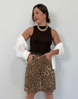 Haveone - Bermuda in cotone animalier