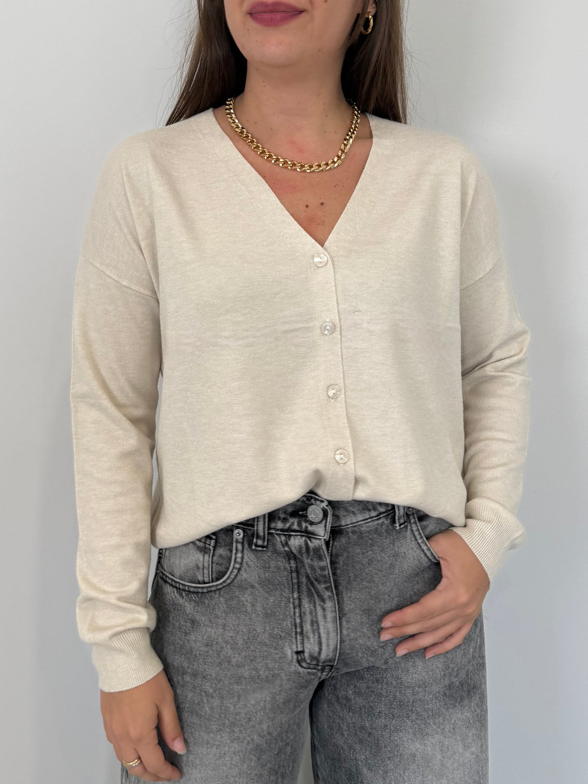 SusyMix - Cardigan basic beige