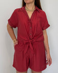 Haveone - Camicia goffrata con fiocco India