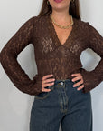 Haveone - Maglia in pizzo moro