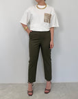 Tensione In - Pantalone sigaretta verde