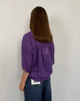 Tensione in - Camicia in mussola di cotone viola