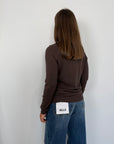 Haveone - Maglioncino basic girocollo moro