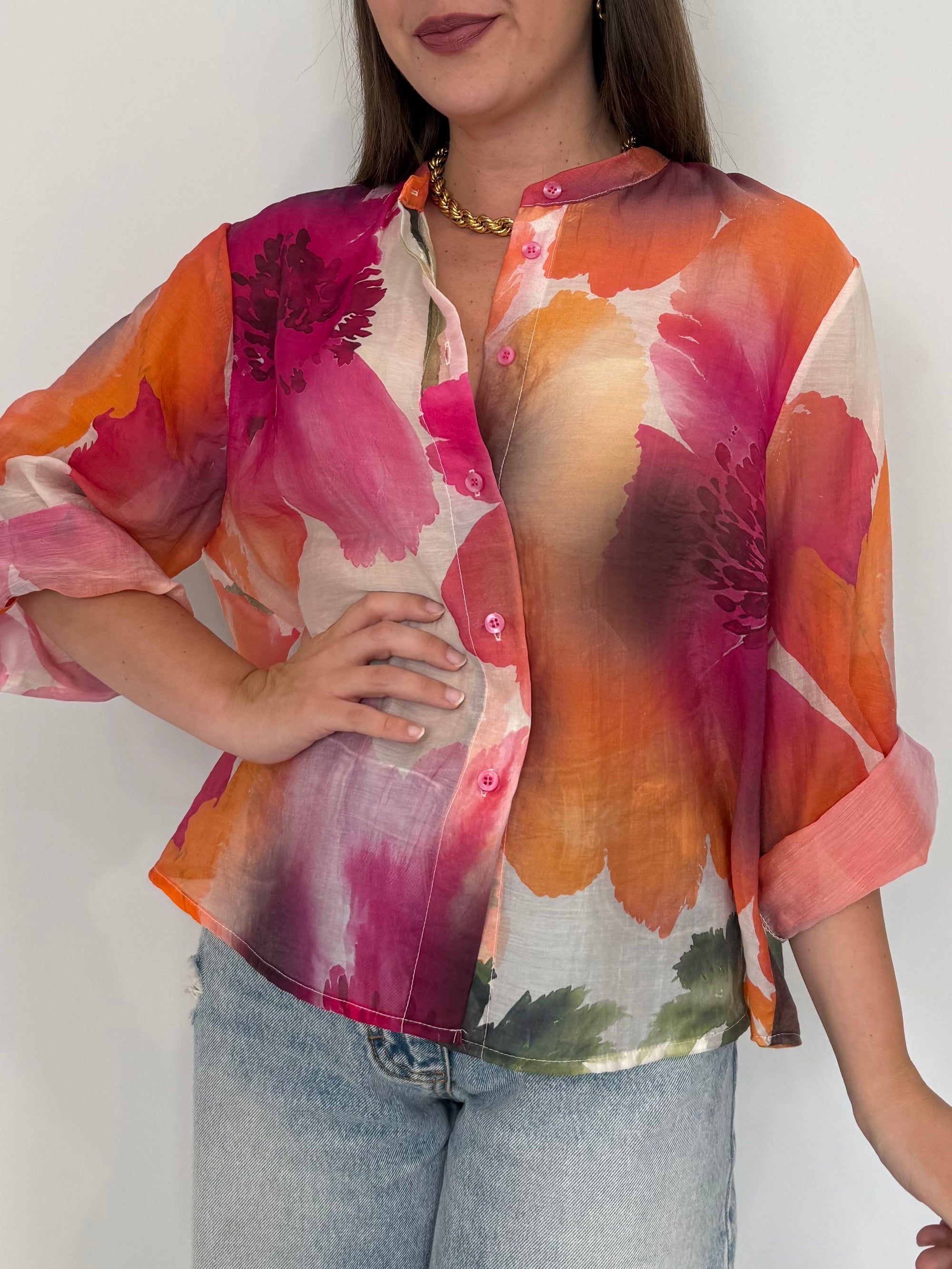 Haveone - Camicia acquerello fuxia