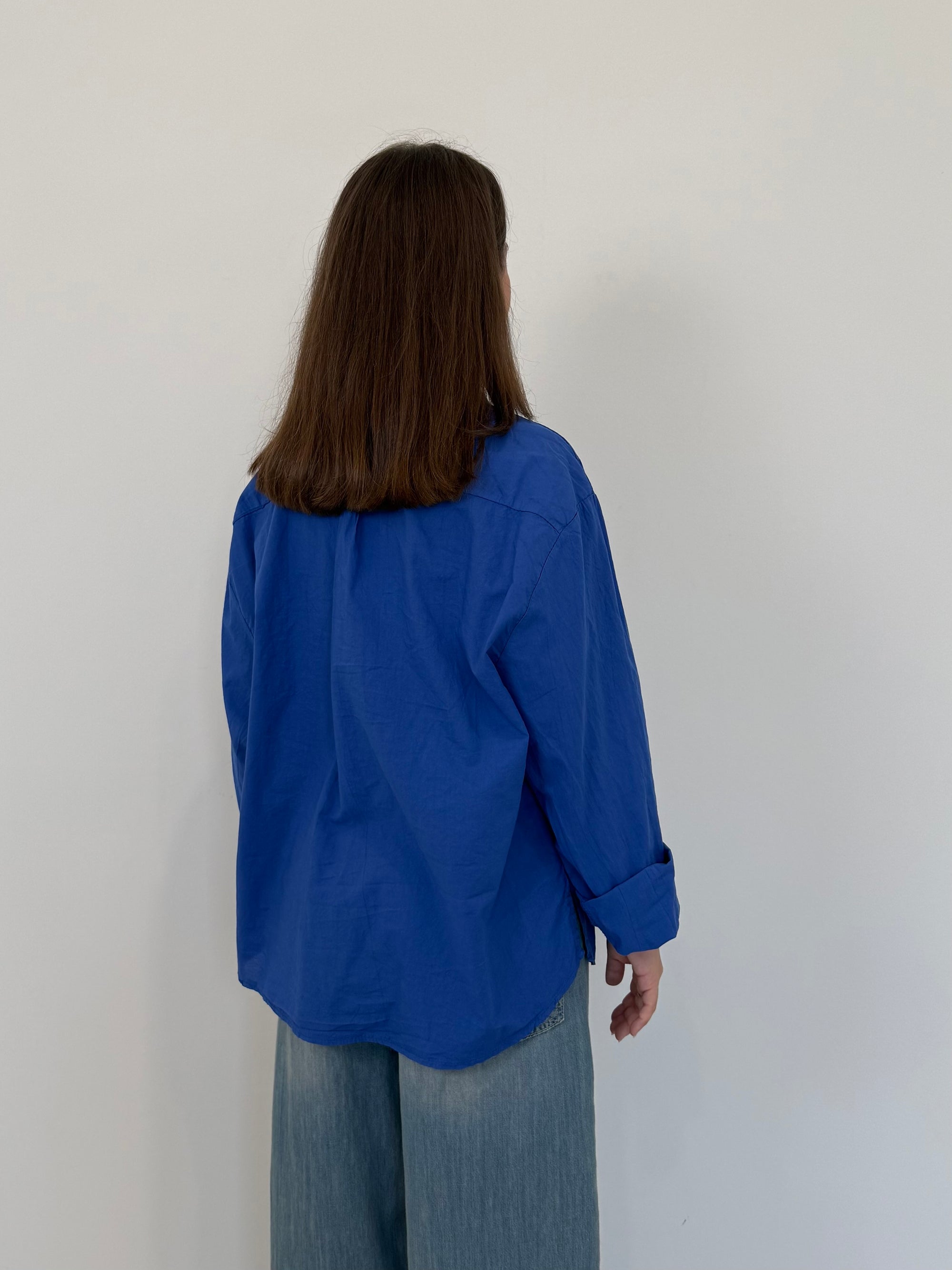 Haveone - Camicia doppia tasca blu royal
