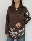 SusyMix - Giacca doppiopetto suede moro
