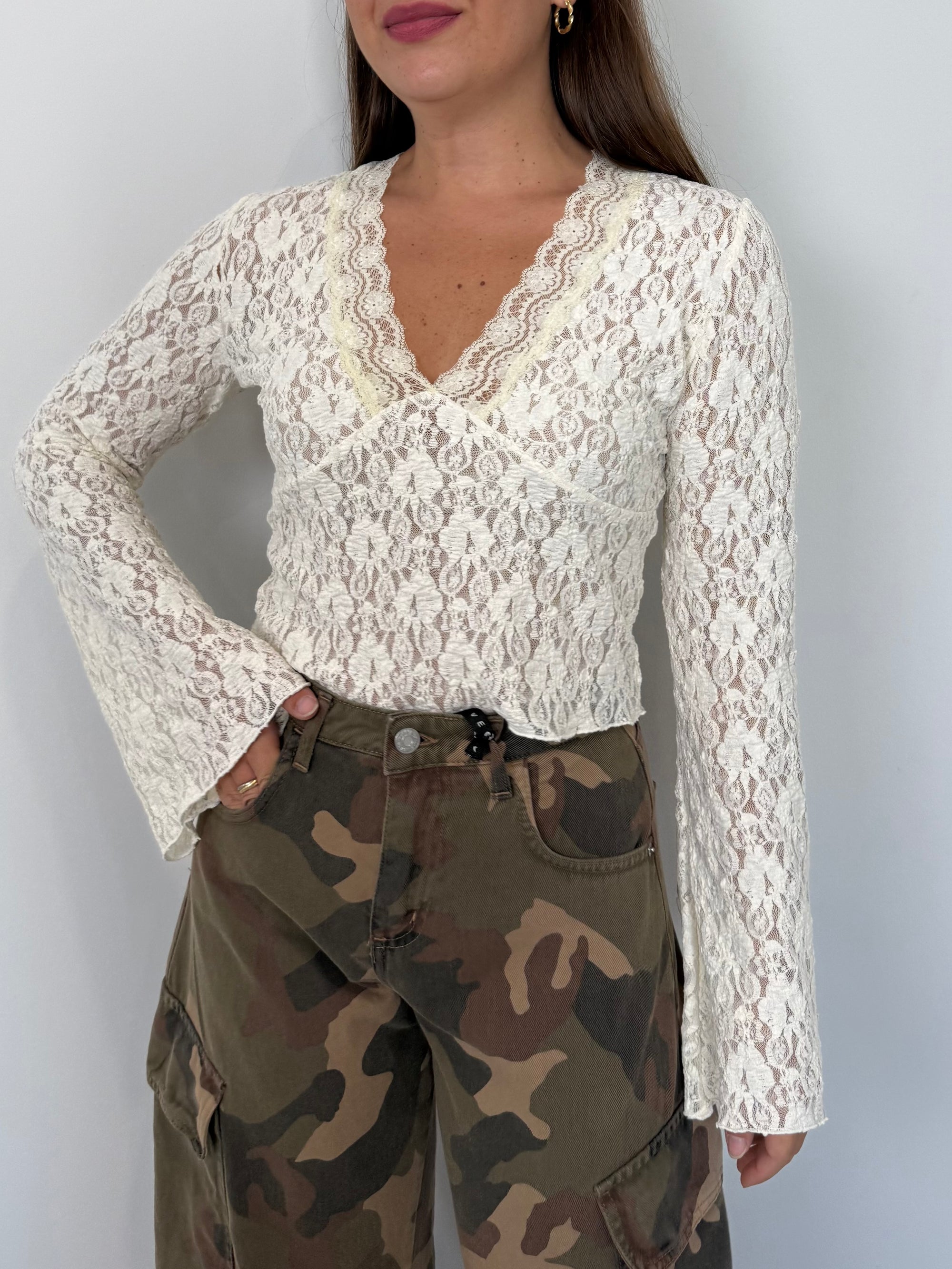 Haveone - Maglia in pizzo