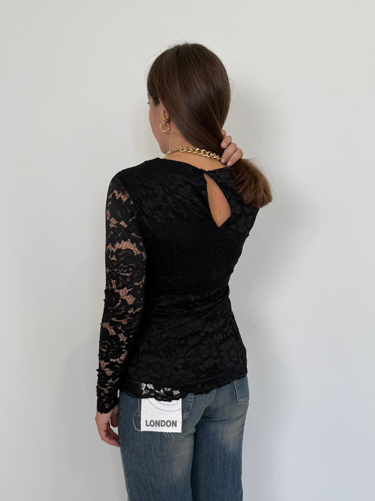 SusyMix - Maglia in pizzo nera