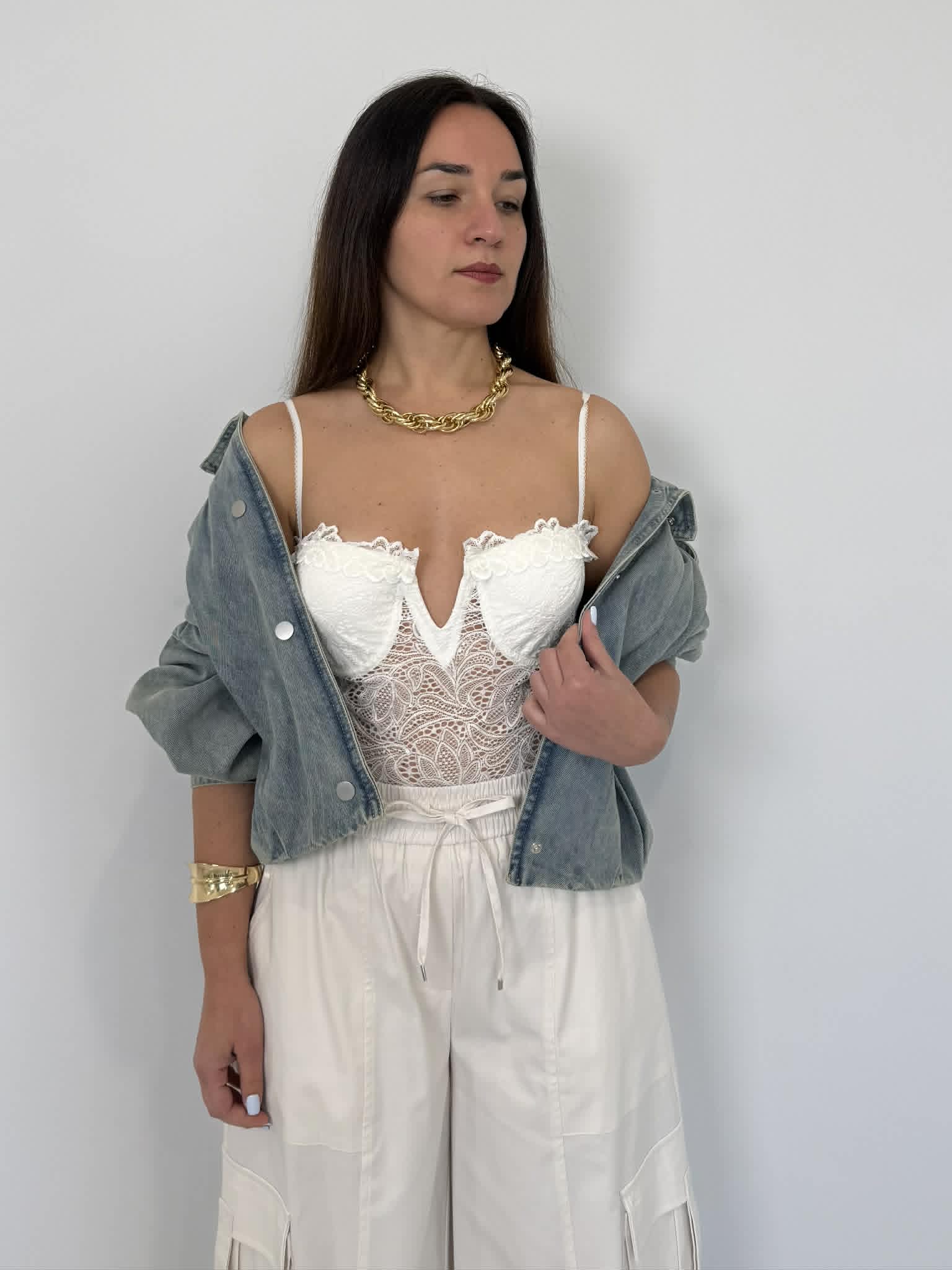 SusyMix - Body in pizzo bianco