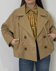 Haveone - Trench corto beige