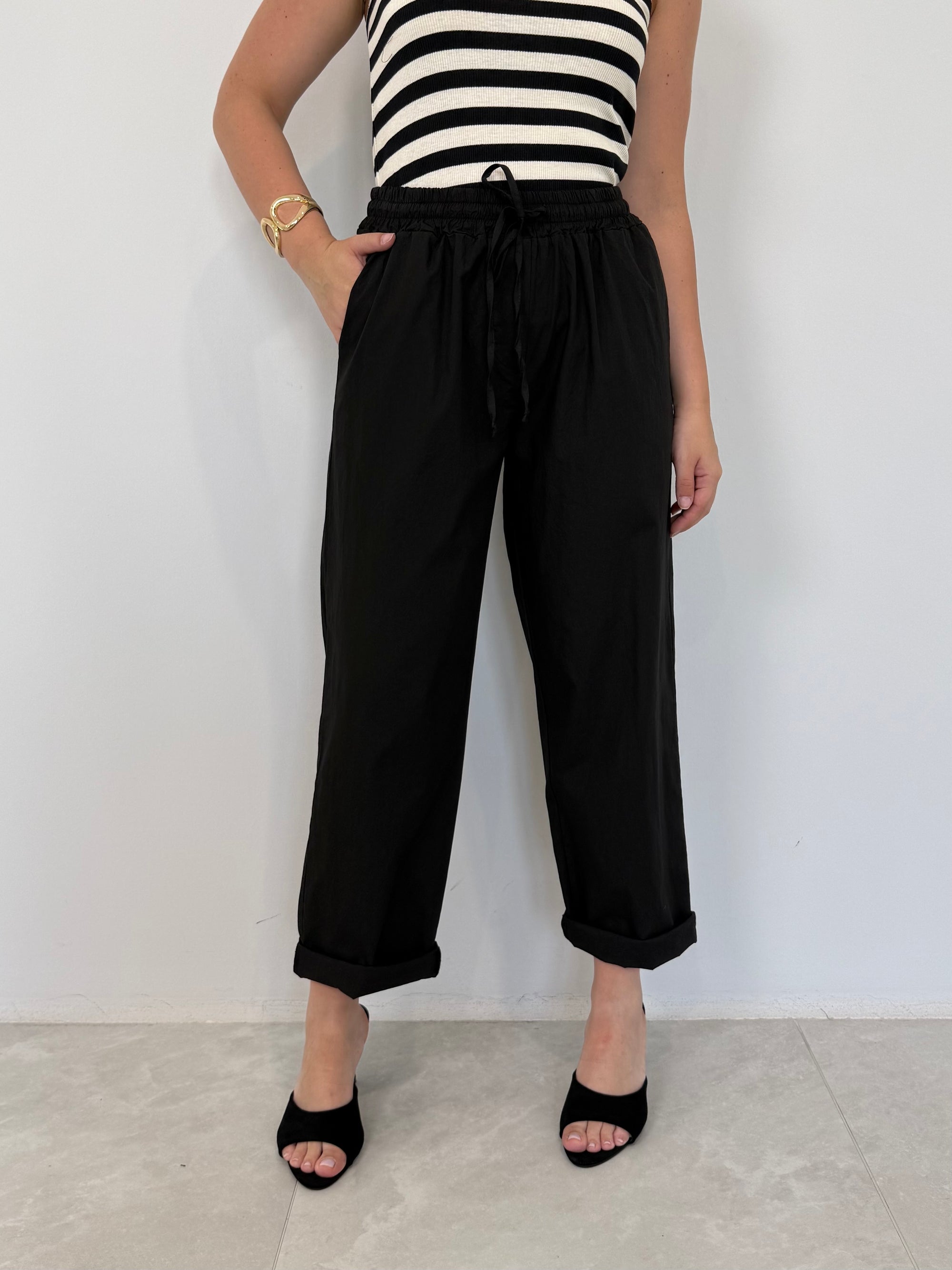 Haveone - Pantalone leggero nero
