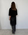 Haveone - Maglia con frange nera