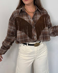 Tensione In - Camicia con frange moro