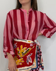 Haveone - Camicia righe larghe fuxia