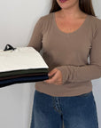 Haveone - Maglia scollo v slim